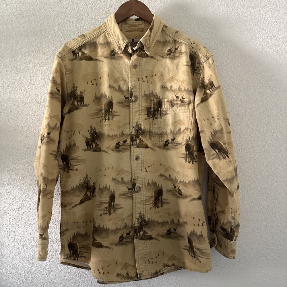 Woolrich Barley Scenic Long Sleeve Cotton Flannel Men's M‎ Hunting